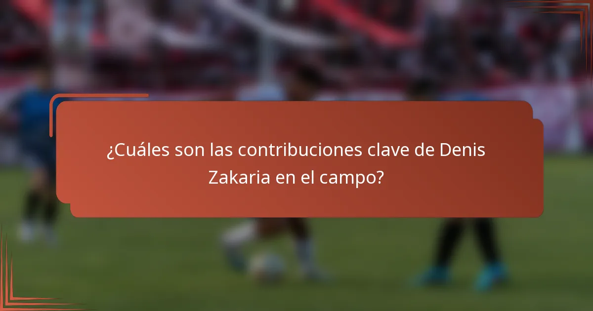 ¿Cuáles son las contribuciones clave de Denis Zakaria en el campo?